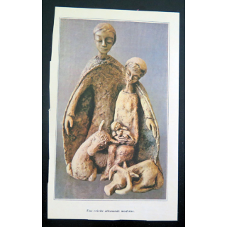 IMAGE PIEUSE : image de journal Une crèche allemande moderne 22 x 13,5 cm