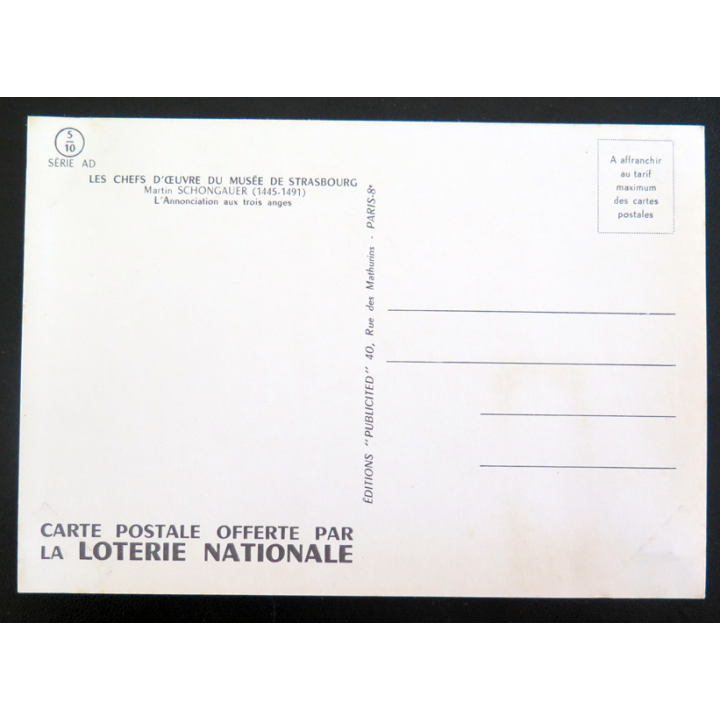 IMAGE PIEUSE : carte postale offerte par la loterie nationale
