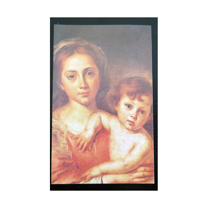 IMAGE PIEUSE : carte Grande neuvaine de l'Immaculée conception Prière 1979