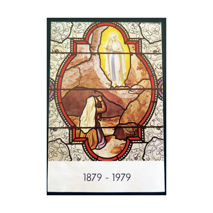 IMAGE PIEUSE : carte Neuvaine à Notre Dame de Lourdes Prière 1979