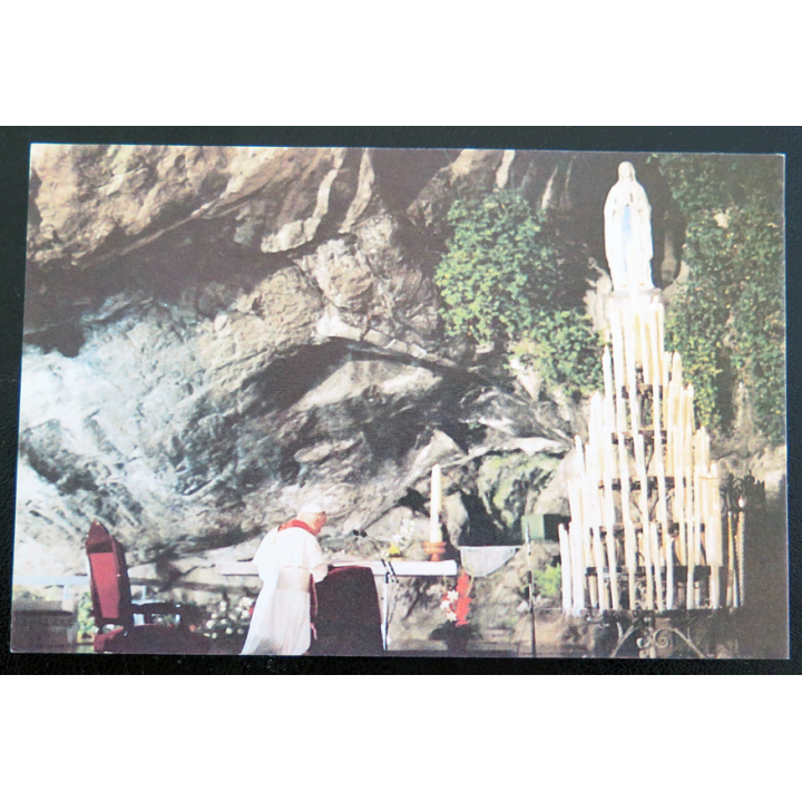 IMAGE PIEUSE : carte Neuvaine à Notre Dame de Lourdes Prière 1984