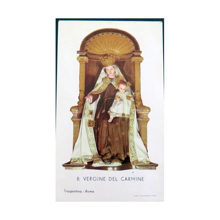 IMAGE PIEUSE : Prière à la vierge Del Carmine en italien