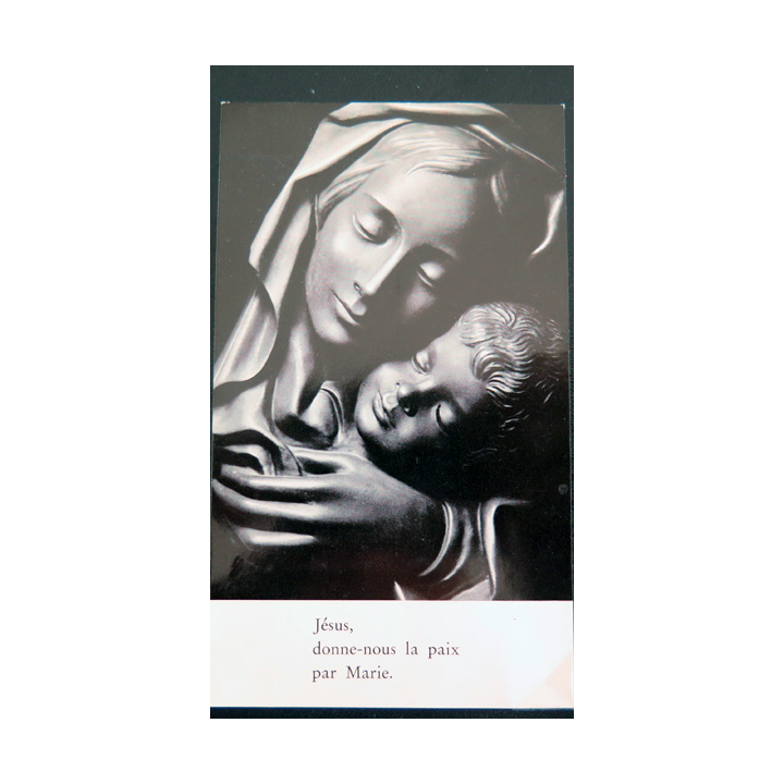 IMAGE PIEUSE : Carte Jésus donne nous la Paix par Marie 7 x 12 cm