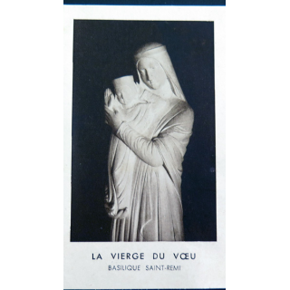 IMAGE PIEUSE : Image de la Vierge du Voeu Basilique Saint-Remi 6,5 x 11 cm