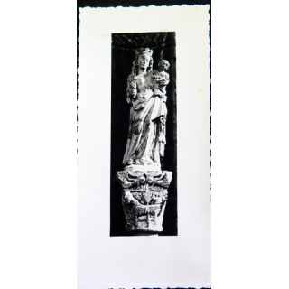 IMAGE PIEUSE : Image de la Vierge Eglise de l'Abbaye de Maumont 6,5 x 13,5 cm