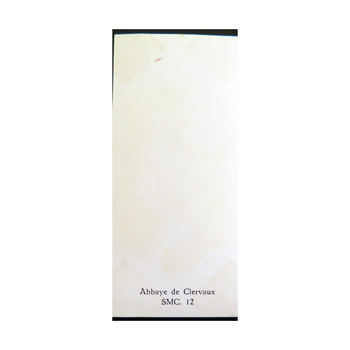 IMAGE PIEUSE : Image de la Vierge Eglise de l'Abbaye de Clarvaux 5 x 11 cm