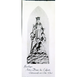 IMAGE PIEUSE : Carte de la Basilique Notre Dame des Enfants de Chateauneuf sur Cher 9,5 x 21 cm
