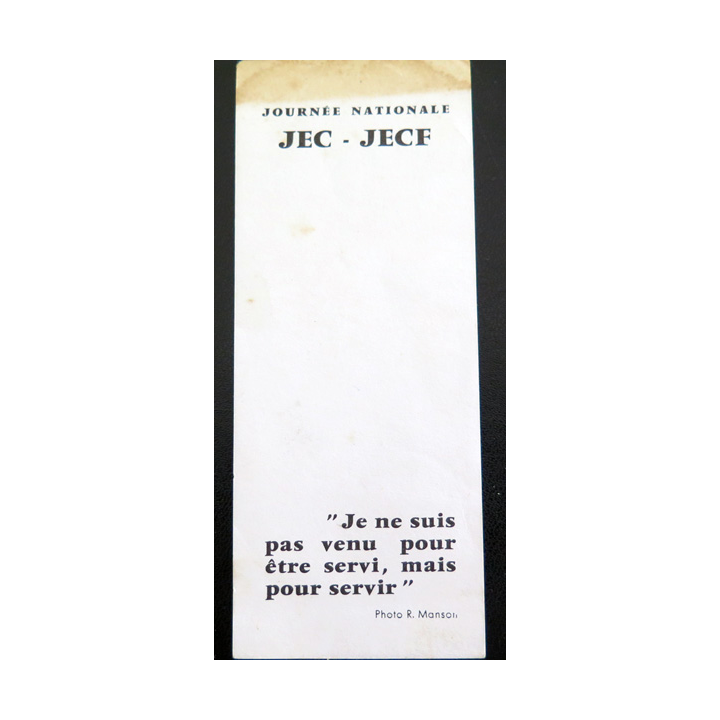 IMAGE PIEUSE : image de la journée nationale JEC JECF 5,5 x 14 cm