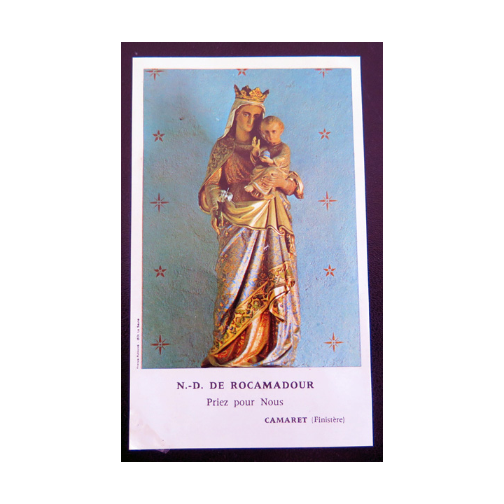 IMAGE PIEUSE : image de Notre Dame de Rocamadour Camaret Finistère 6,7 x 11, 1 cm