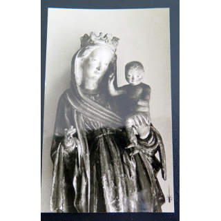 IMAGE PIEUSE : image de la Vierge portant l'Enfant Cloître d'Eberbach 7 x 11,5 cm