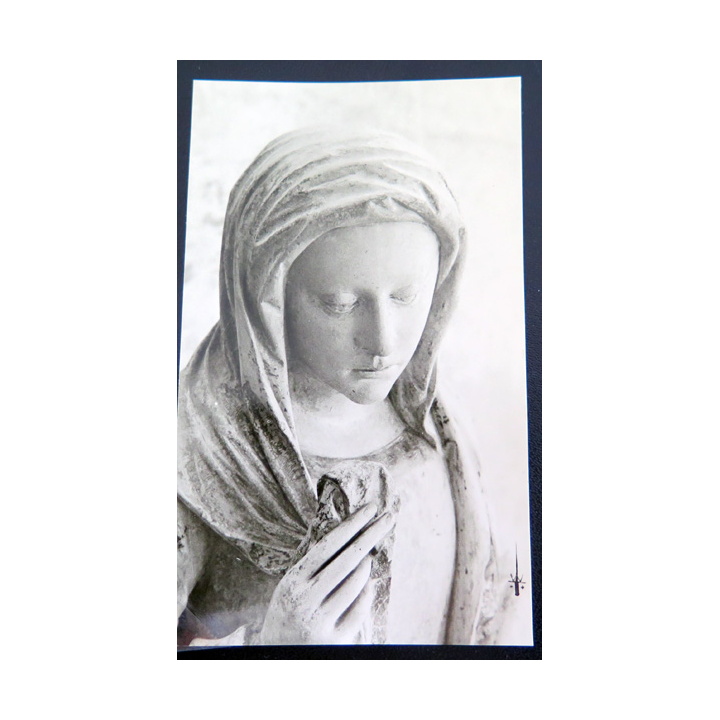IMAGE PIEUSE : image de la Vierge de Compassion Abbaye Saint Paul Wisques 7 x 11,5 cm