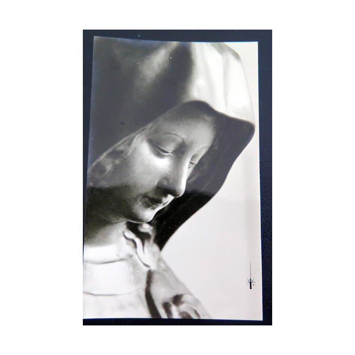 IMAGE PIEUSE : image de la Vierge du Cloître Abbaye Saint Paul Wisques 7 x 11,5 cm