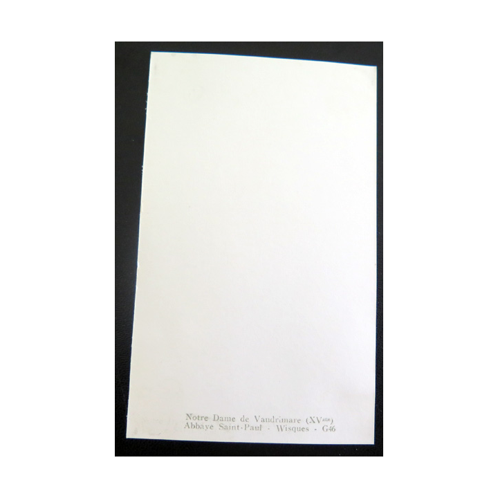 IMAGE PIEUSE : image de Notre Dame de Vaudrimare Abbaye Saint Paul Wisques 7 x 11,3 cm