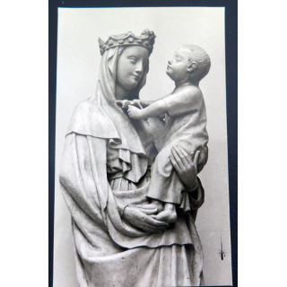 IMAGE PIEUSE : image de Notre dame du Mathuret Abbaye Saint Paul de Wisques 7 x 11,5 cm