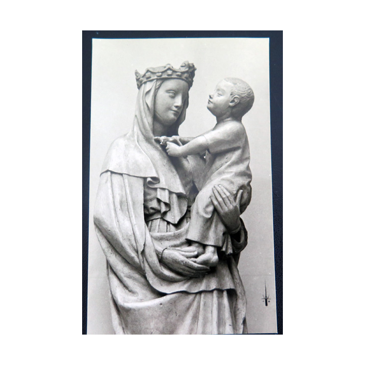 IMAGE PIEUSE : image de Notre dame du Mathuret Abbaye Saint Paul de Wisques 7 x 11,5 cm