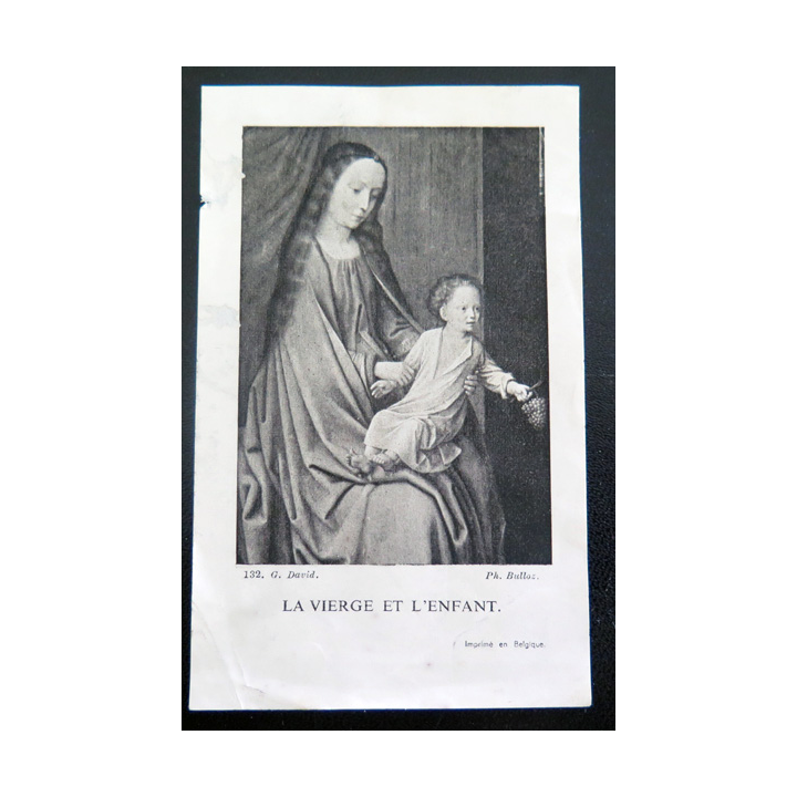 IMAGE PIEUSE : photo de la Vierge  et l'Enfant 7 x 11 cm