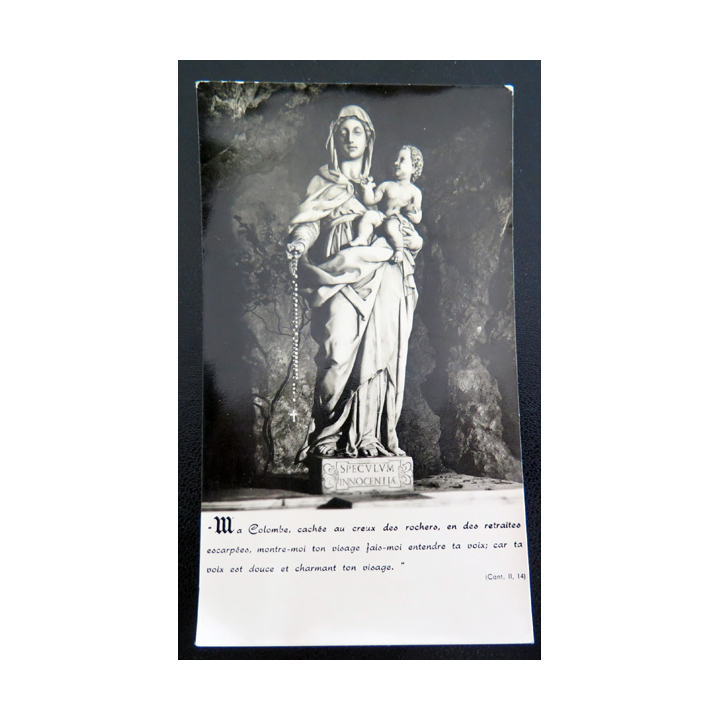 IMAGE PIEUSE : Image de la Vierge de la Sainte Baume  6,9 x 12 cm