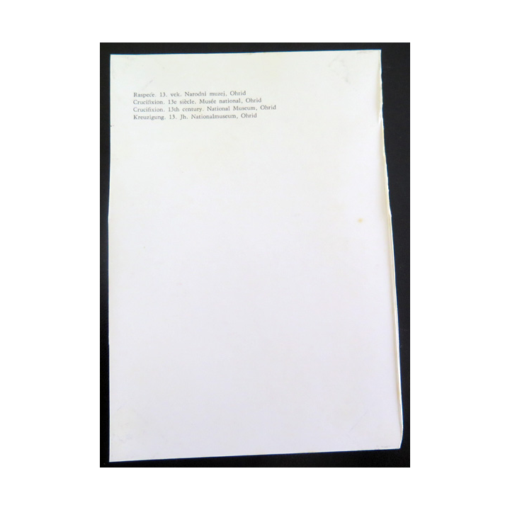 IMAGE PIEUSE : Carte Cruxifiction 13° siècle 10 x 15 cm