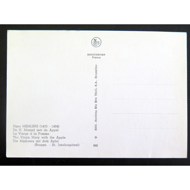 IMAGE PIEUSE : Carte postale de la Vierge à la Pomme