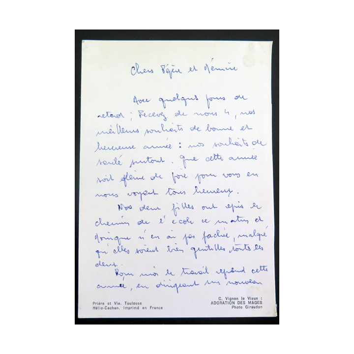 IMAGE PIEUSE : Carte postale de l'adoration des mages de Vignon Le Vieux