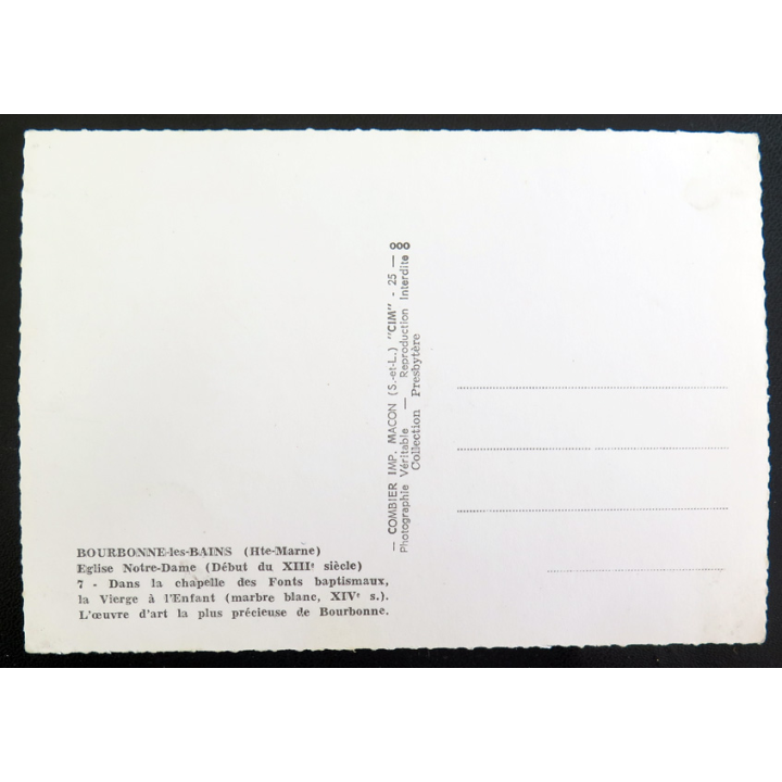 IMAGE PIEUSE : Carte postale de La Vierge à l'Enfant Bourbonne Les Bains
