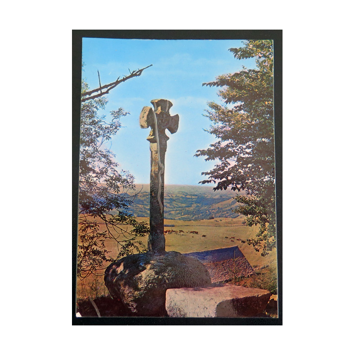 IMAGE PIEUSE : Carte postale Croix de l'Apparition Cheylade La Font-Sainte