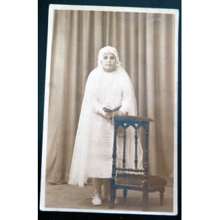 IMAGE PIEUSE : Carte postale de première communion