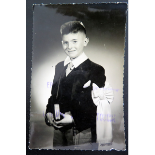 IMAGE PIEUSE : photo de première communion 7,8 x 12 cm