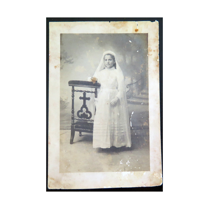 IMAGE PIEUSE : Carte postale de première communion