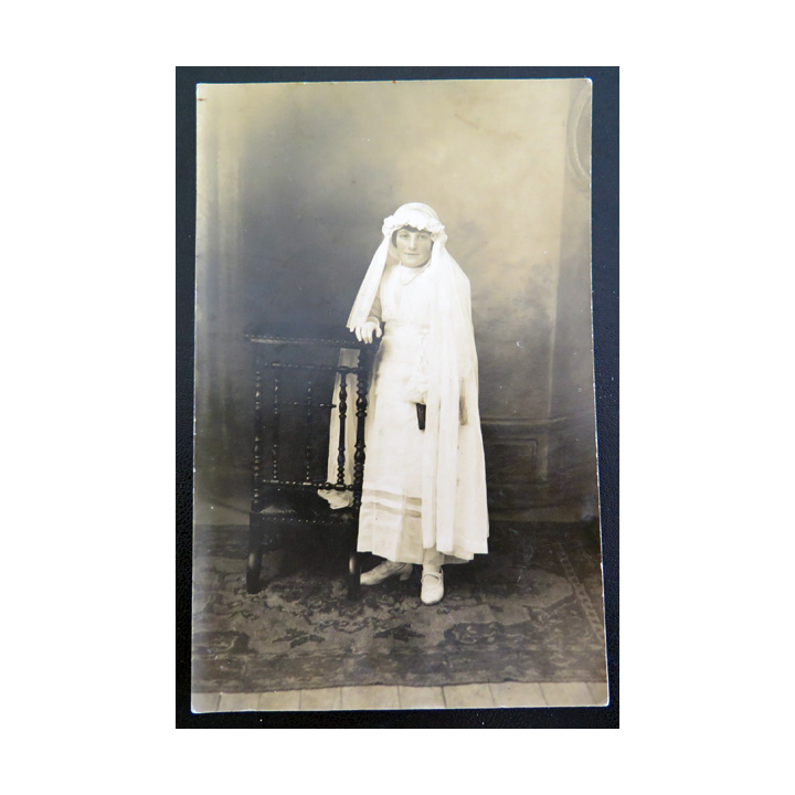 IMAGE PIEUSE : Carte postale de première communion