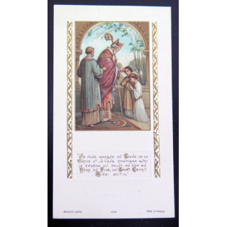 IMAGE PIEUSE : carte de confirmation 1929 6,5 x 11,5 cm