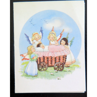 IMAGE PIEUSE : Faire part de Naissance 1950 6,5 x 8,5 cm