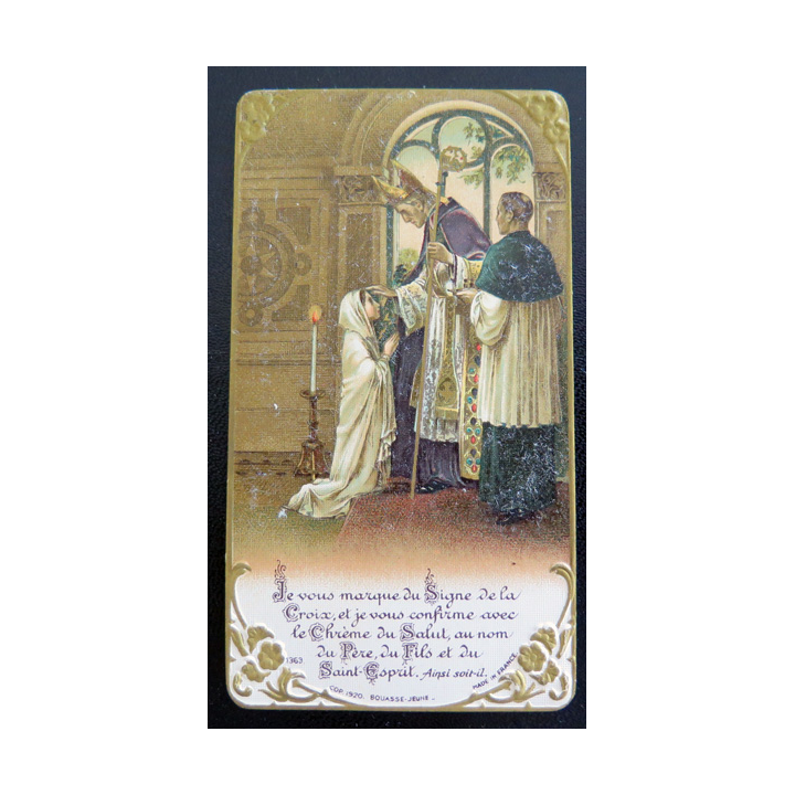 IMAGE PIEUSE : carte de confirmation 1925 6 x 10,7 cm