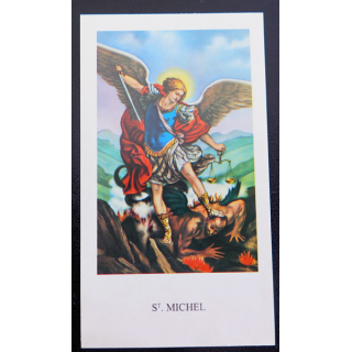 IMAGE PIEUSE : Carte de Prière à Saint Michel 6 x 10,5 cm