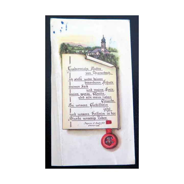 IMAGE PIEUSE : Image pieuse allemande 6,5 x 11,5 cm