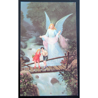 IMAGE PIEUSE : Image pieuse de l'Ange Gardien  7 x 12 cm