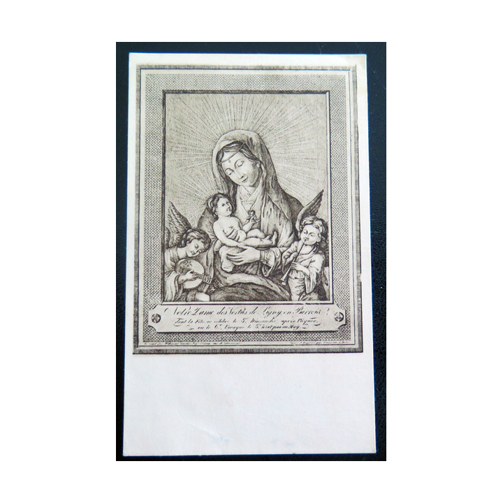 IMAGE PIEUSE : Image pieuse de Notre Dame des vertus de Ligny-en Barrois  6 x 10 cm