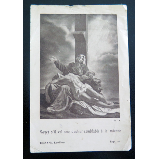 IMAGE PIEUSE : carte d'ordination de François David sous-diacre 1934 7,3 x 11 cm