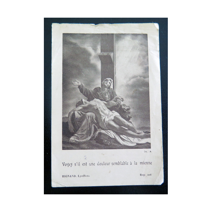 IMAGE PIEUSE : carte d'ordination de François David sous-diacre 1934 7,3 x 11 cm