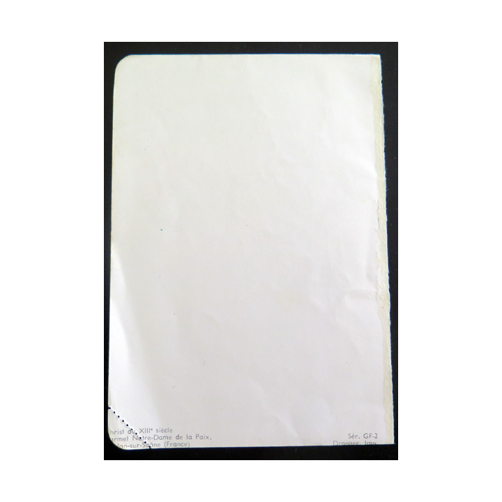 IMAGE PIEUSE : photo du Christ XIII° siècle Carmel Notre Dame de paris 9,5 x 13,5 cm