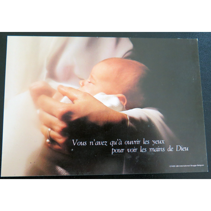 IMAGE PIEUSE : Carte Vous n'avez qu'à ouvrir les yeux pour voir les mains de Dieu