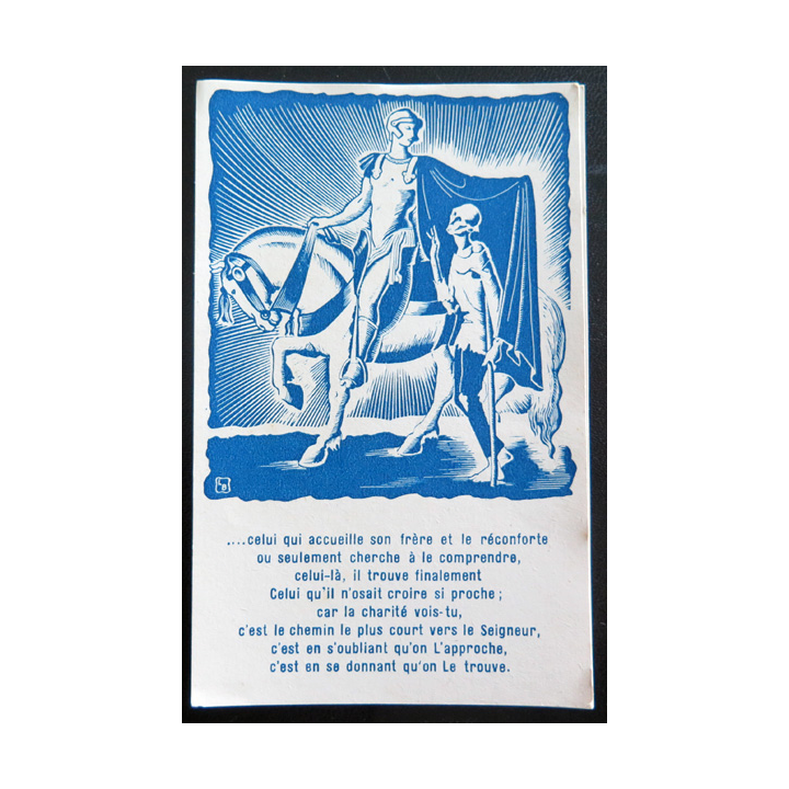 IMAGE PIEUSE : Carte Merci du Secours Catholique 7,5 x 12 cm
