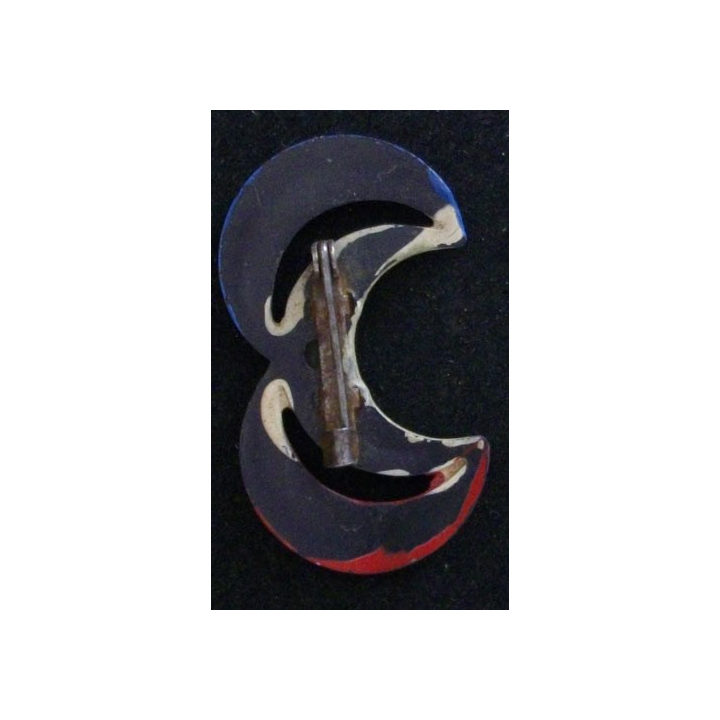 3° DIA : insigne de la 3° division d'infanterie algérienne de fabrication locale en bakélite peinte de 38 mm de hauteur