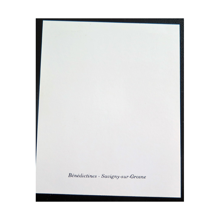 IMAGE PIEUSE : Carte des Bénédictines de Savigny sur Grosne 9,7 x 11 cm