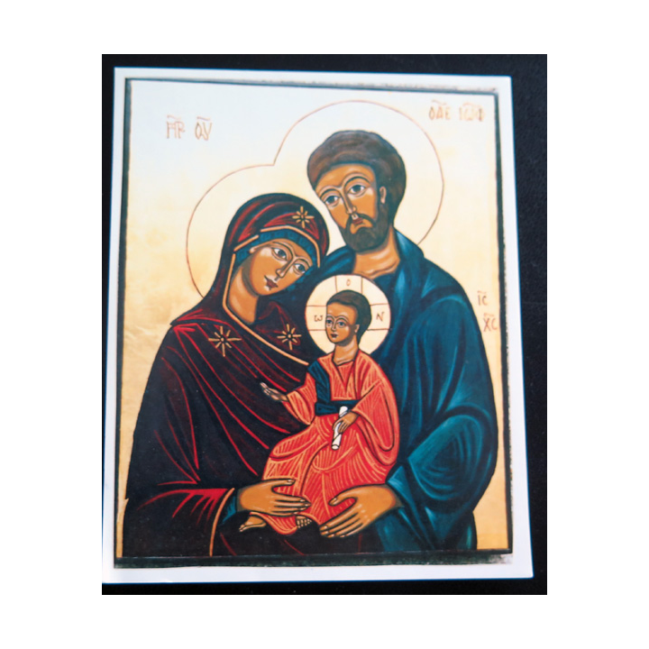 IMAGE PIEUSE : Carte de la Sainte Famille 9,7 x 11 cm