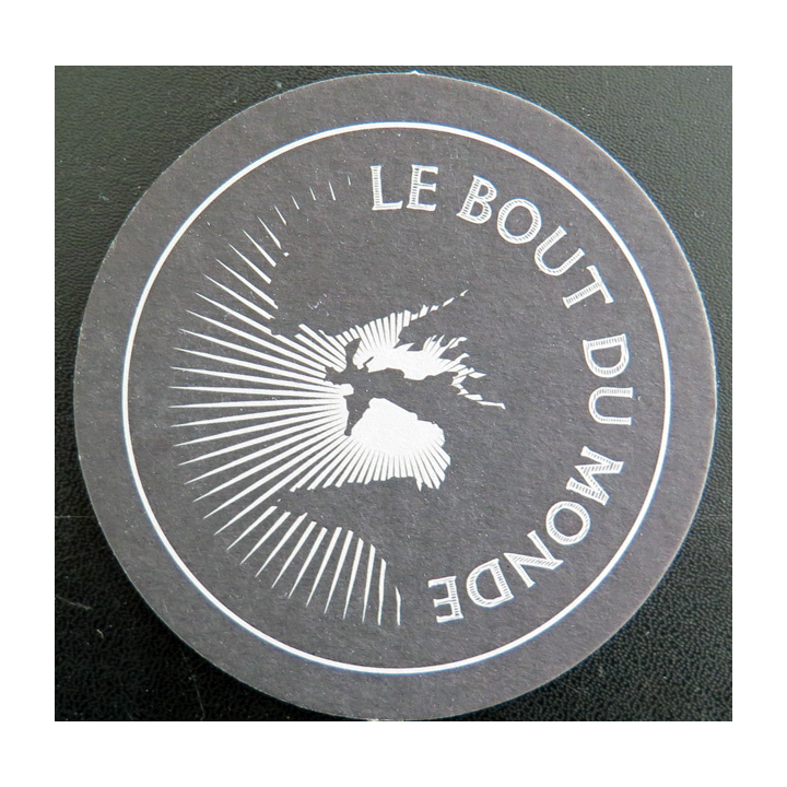 DESSOUS DE VERRE A BIÈRE Le bout du Monde diamètre 9 cm