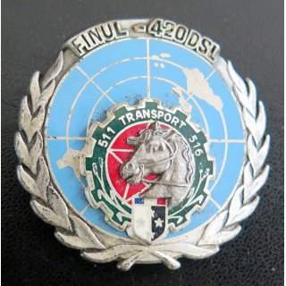 511° / 516° RT : insigne de la FINUL 420° DSL 9° Mandat 511° / 516° Régiment du train Drago Paris