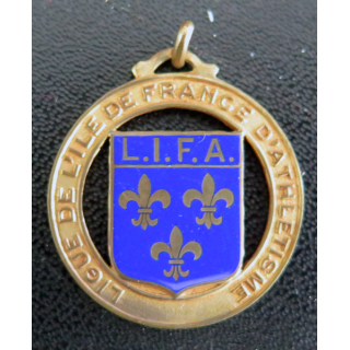 LIFA : médaille de la ligue de l'île de France d'athlétisme  attribuée en 1956 à M. Ehrhard 4 x 100 m