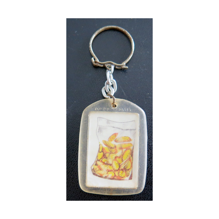 Porte clefs Vintage des années 1950-1960 : Biscuiterie Mirabeau Colombier Saugnieu