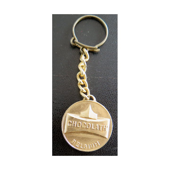 Porte clefs Vintage des années 1950-1960 : Confiserie Bowling chocolats Belgium